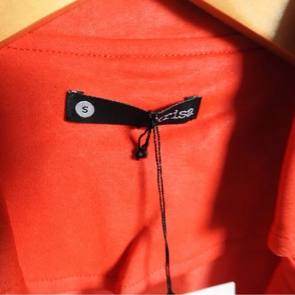 Krisa Crushed Moto Vest in Lipstick - Picture 5 of 8